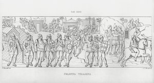 La Colonna Trajana, Trajanus kolumn (gravyr) av Italian School