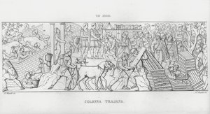 La Colonna Trajana, Trajanus kolumn (gravyr) av Italian School