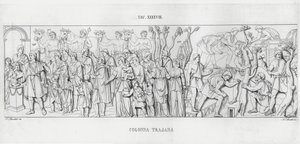 La Colonna Trajana, Trajanus kolumn (gravyr) av Italian School