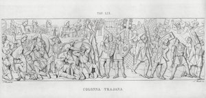 La Colonna Trajana, Trajanus kolumn (gravyr) av Italian School
