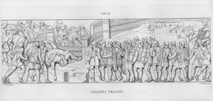 La Colonna Trajana, Trajanus kolumn (gravyr) av Italian School