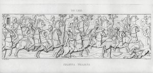 La Colonna Trajana, Trajanus kolumn (gravyr) av Italian School