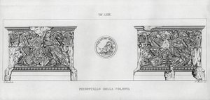 La Colonna Trajana, Trajanus kolumn (gravyr) av Italian School