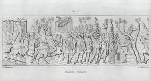 La Colonna Trajana, Trajanus kolumn (gravyr) av Italian School
