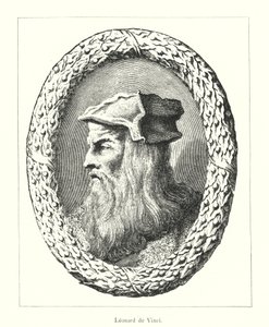 Leonard de Vinci (gravyr) av Italian School
