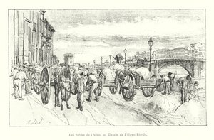 The Sands of the Arno, teckning av Filippo Liardo (gravyr) av Italian School