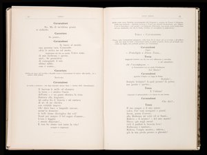 Libretto av Tosca av Giacomo Puccini, Edition Ricordi, Italien av Italian School