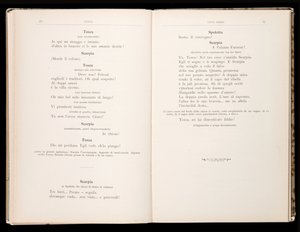Libretto av Tosca av Giacomo Puccini, Ricordi Edition, Italien av Italian School