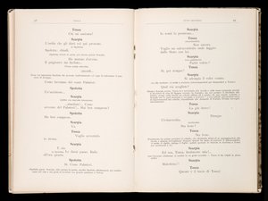 Libretto av Tosca av Giacomo Puccini, Ricordi Edition, Italien av Italian School