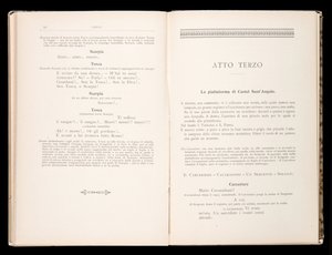 Libretto av Tosca av Giacomo Puccini, Ricordi Edition, Italien av Italian School