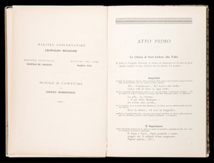 Libretto av Tosca av Giacomo Puccini, Ricordi Edition, Italien av Italian School