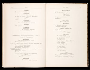 Libretto av Tosca av Giacomo Puccini, Edition Ricordi, Italien av Italian School