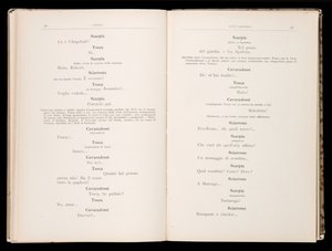 Libretto av Tosca av Giacomo Puccini, Edition Ricordi, Italien av Italian School