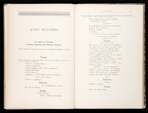 Libretto av Tosca av Giacomo Puccini, Edition Ricordi, Italien av Italian School