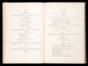 Libretto av Tosca av Giacomo Puccini, Edition Ricordi, Italien av Italian School