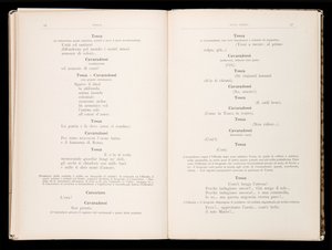 Libretto av Tosca av Giacomo Puccini, Edition Ricordi, Italien av Italian School
