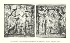 Luca Della Robbia, basreliefer från orgelgalleriet i domen i Florens, idag i Bargello-museet (gravyr) av Italian School