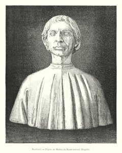 Machiavelli, Efter en marmor från Nationalmuseet, Bargello (gravyr) av Italian School