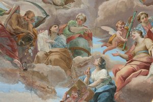 Milano, San Francesco da Paola-kyrkan, Fresco Hall Palazzo av Italian School