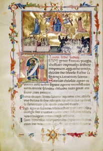Fru B.R. 19, c. 62b, från Laudi Spirituali av Company of St Giles av Italian School