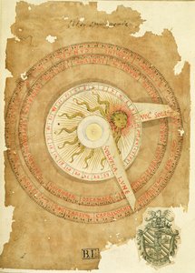 Ms Lat 696 W.8.20 fol.1r Solurskalender, från 
