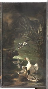 Myt om Orfeus: svan och ankor, c.1650-60 av Italian School
