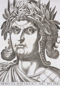 Nero Caesar (37-68 e.Kr.), 1596 av Italian School