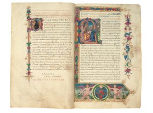 PSEUDO-ARISTOTLE, Secreta secretorum; "MARDOCHEUS IUDEUS", Epistola ad Alexandrum de cognitione veri dei; ADAM DE MONTALDO (fl. ca 1450-1495), Divinitus prolata iudicia sive premonita; Quedam alia summatim posita iudicia, Rom, ca 1490 (bläck och färg på ve av Italian School