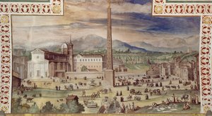 Piazza del Popolo, Rom av Italian School