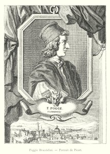 Poggio Bracciolini, Portrait de Picart (gravyr) av Italian School