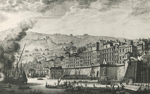 Ponte Reale i Genua, gravyr, Italien av Italian School