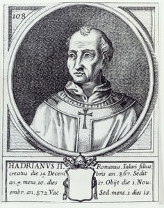 Påven Hadrianus II av Italian School