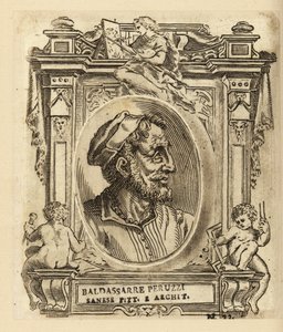 Porträtt av Baldassare Tommaso Peruzzi, italiensk arkitekt och målare, född nära Siena av Italian School