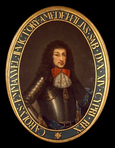 Porträtt av Carlo Emanuele II (1634-1675) (Charles Emmanuel av Savojen) Anonym målning. Brescia från 1600-talet, privat samling - Porträtt av Karl Emmanuel II (Carlo Emanuele II) (1634-1675), hertig av Savojen. Anonym målning 1600-talet. Privat co av Italian School