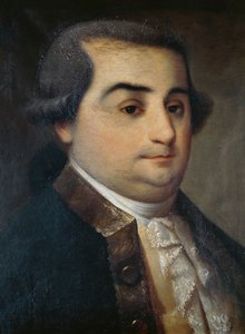 Porträtt av Cesare Beccaria (1738-1794), italiensk jurist, filosof och politiker, målning av en okänd lombardisk konstnär av Italian School