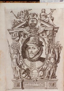 Porträtt av Cesare Black kallad Il Trombone (1536-1604), en italiensk dansare av Italian School