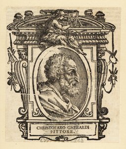 Porträtt av Cristoforo Gherardi eller Cristoforo Gherardi, även känd som il Doceno, italiensk målare från senrenässansen eller manneristperioden, verksam främst i Florens och Toscana av Italian School