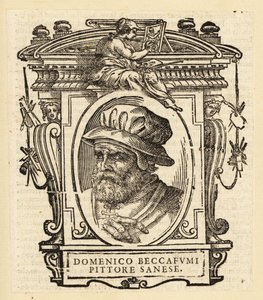 Porträtt av Domenico di Pace Beccafumi, italiensk renässansmaneristisk målare av Italian School