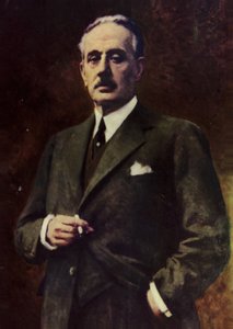 Porträtt av Giacomo Puccini (färglitografi) av Italian School