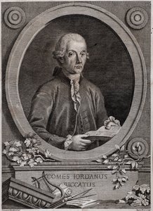 Porträtt av Giordano (Jordan) Riccati (1709-1790) fysiker, matematiker och musikteoretiker av Italian School