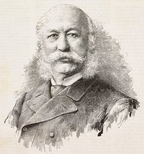 Porträtt av Girolamo Cantelli (1815-1884), italiensk patriot och politiker, gravyr från fotografi av Baroni och Gardelli, från L