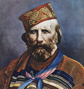 Porträtt av Giuseppe Garibaldi (1807-1882), italiensk politiker. av Italian School