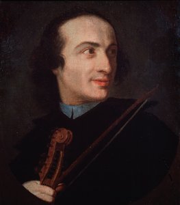 Porträtt av Giuseppe Tartini (1692-1770) italiensk violinist och kompositör. av Italian School