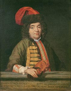Porträtt av Philippe Emmanuel de Coulanges klädd för karneval, 1690