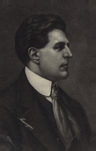 Porträtt av Pietro Mascagni av Italian School