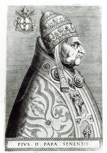 Porträtt av påven Pius II av Italian School