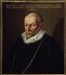 Porträtt av Roland de Lassus (1532-1594) flamländsk kompositör av Italian School