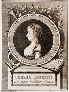 Porträtt av Teresa Saporiti av Italian School