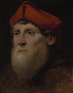 Porträtt av en skäggig prelat, ca 1520-40 av Italian School