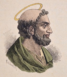 Porträtt av Saint Pierre (1er siecle), förste påven och biskopen av Roma. av Italian School